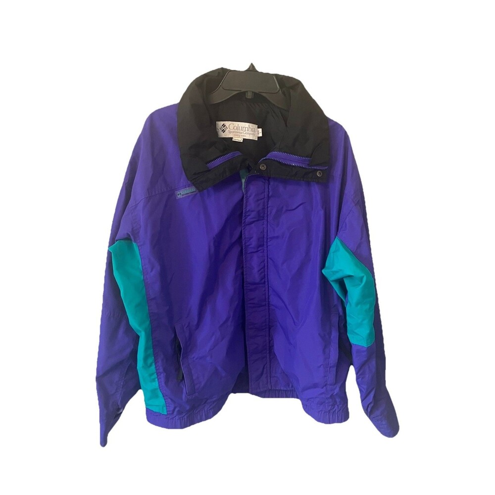 Columbia Bugaboo Jacket Mens Size Large Full Zip Radial Sleeve Purple Vintage